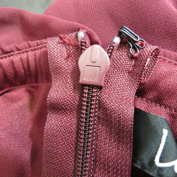 Lulus Love and Be Loved Burgundy Strapless Chiffon Flowy Maxi Dress Size S - Picture 3 of 9